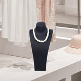 Maxbell Necklace Bust Display Stand Home Organization Shop Necklace Mannequin Holder 16cmx8.5cmx32cm Black