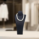 Maxbell Necklace Bust Display Stand Home Organization Shop Necklace Mannequin Holder 16cmx8.5cmx32cm Black