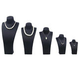 Maxbell Necklace Bust Display Stand Home Organization Shop Necklace Mannequin Holder 18.5cmx10cmx40cm Black