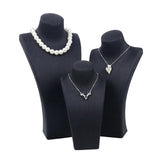 Maxbell Necklace Bust Display Stand Home Organization Shop Necklace Mannequin Holder 18.5cmx10cmx40cm Black