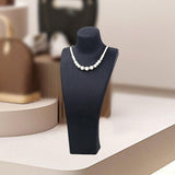 Maxbell Necklace Bust Display Stand Home Organization Shop Necklace Mannequin Holder 18.5cmx10cmx40cm Black
