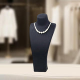Maxbell Necklace Bust Display Stand Home Organization Shop Necklace Mannequin Holder 18.5cmx10cmx40cm Black