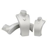 Maxbell Necklace Bust Display Stand Home Organization Shop Necklace Mannequin Holder 8cmx4.5cmx14cm Silver