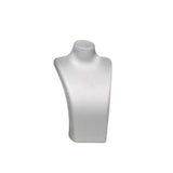Maxbell Necklace Bust Display Stand Home Organization Shop Necklace Mannequin Holder 8cmx4.5cmx14cm Silver