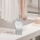 Maxbell Necklace Bust Display Stand Home Organization Shop Necklace Mannequin Holder 8cmx4.5cmx14cm Silver