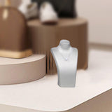 Maxbell Necklace Bust Display Stand Home Organization Shop Necklace Mannequin Holder 8cmx4.5cmx14cm Silver