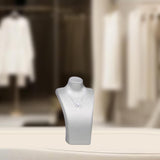 Maxbell Necklace Bust Display Stand Home Organization Shop Necklace Mannequin Holder 8cmx4.5cmx14cm Silver