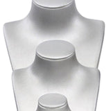 Maxbell Necklace Bust Display Stand Home Organization Shop Necklace Mannequin Holder 8cmx4.5cmx14cm Silver