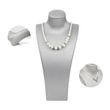 Maxbell Necklace Bust Display Stand Home Organization Shop Necklace Mannequin Holder 10.5cmx6.5cmx20cm Silver
