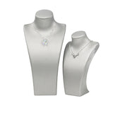 Maxbell Necklace Bust Display Stand Home Organization Shop Necklace Mannequin Holder 10.5cmx6.5cmx20cm Silver
