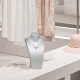 Maxbell Necklace Bust Display Stand Home Organization Shop Necklace Mannequin Holder 10.5cmx6.5cmx20cm Silver