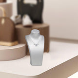 Maxbell Necklace Bust Display Stand Home Organization Shop Necklace Mannequin Holder 10.5cmx6.5cmx20cm Silver