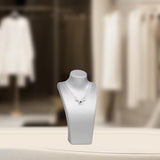 Maxbell Necklace Bust Display Stand Home Organization Shop Necklace Mannequin Holder 10.5cmx6.5cmx20cm Silver