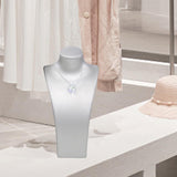 Maxbell Necklace Bust Display Stand Home Organization Shop Necklace Mannequin Holder 14cmx7cmx27cm Silver