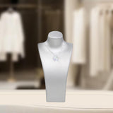 Maxbell Necklace Bust Display Stand Home Organization Shop Necklace Mannequin Holder 14cmx7cmx27cm Silver