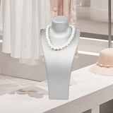 Maxbell Necklace Bust Display Stand Home Organization Shop Necklace Mannequin Holder 16cmx8.5cmx32cm Silver