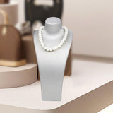 Maxbell Necklace Bust Display Stand Home Organization Shop Necklace Mannequin Holder 16cmx8.5cmx32cm Silver