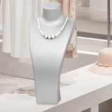 Maxbell Necklace Bust Display Stand Home Organization Shop Necklace Mannequin Holder 18.5cmx10cmx40cm Silver
