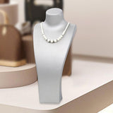Maxbell Necklace Bust Display Stand Home Organization Shop Necklace Mannequin Holder 18.5cmx10cmx40cm Silver