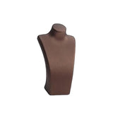 Maxbell Necklace Bust Display Stand Home Organization Shop Necklace Mannequin Holder 8cmx4.5cmx14cm Brown