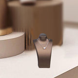 Maxbell Necklace Bust Display Stand Home Organization Shop Necklace Mannequin Holder 8cmx4.5cmx14cm Brown