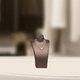 Maxbell Necklace Bust Display Stand Home Organization Shop Necklace Mannequin Holder 8cmx4.5cmx14cm Brown