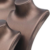 Maxbell Necklace Bust Display Stand Home Organization Shop Necklace Mannequin Holder 8cmx4.5cmx14cm Brown