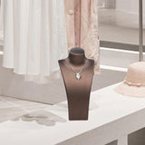 Maxbell Necklace Bust Display Stand Home Organization Shop Necklace Mannequin Holder 14cmx7cmx27cm Brown