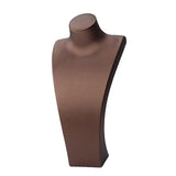 Maxbell Necklace Bust Display Stand Home Organization Shop Necklace Mannequin Holder 16cmx8.5cmx32cm Brown
