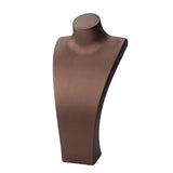 Maxbell Necklace Bust Display Stand Home Organization Shop Necklace Mannequin Holder 16cmx8.5cmx32cm Brown
