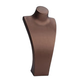 Maxbell Necklace Bust Display Stand Home Organization Shop Necklace Mannequin Holder 16cmx8.5cmx32cm Brown