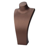 Maxbell Necklace Bust Display Stand Home Organization Shop Necklace Mannequin Holder 18.5cmx10cmx40cm Brown