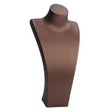 Maxbell Necklace Bust Display Stand Home Organization Shop Necklace Mannequin Holder 18.5cmx10cmx40cm Brown