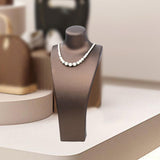 Maxbell Necklace Bust Display Stand Home Organization Shop Necklace Mannequin Holder 18.5cmx10cmx40cm Brown