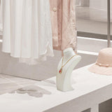 Maxbell Necklace Bust Display Stand Home Organization Shop Necklace Mannequin Holder 10.5cmx6.5cmx20cm White