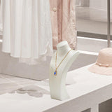 Maxbell Necklace Bust Display Stand Home Organization Shop Necklace Mannequin Holder 14cmx7cmx27cm White