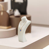 Maxbell Necklace Bust Display Stand Home Organization Shop Necklace Mannequin Holder 14cmx7cmx27cm White