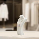 Maxbell Necklace Bust Display Stand Home Organization Shop Necklace Mannequin Holder 14cmx7cmx27cm White