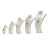 Maxbell Necklace Bust Display Stand Home Organization Shop Necklace Mannequin Holder 16cmx8.5cmx32cm White