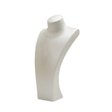 Maxbell Necklace Bust Display Stand Home Organization Shop Necklace Mannequin Holder 16cmx8.5cmx32cm White