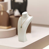 Maxbell Necklace Bust Display Stand Home Organization Shop Necklace Mannequin Holder 16cmx8.5cmx32cm White