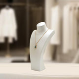 Maxbell Necklace Bust Display Stand Home Organization Shop Necklace Mannequin Holder 16cmx8.5cmx32cm White