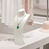 Maxbell Necklace Bust Display Stand Home Organization Shop Necklace Mannequin Holder 18.5cmx10cmx40cm White