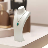 Maxbell Necklace Bust Display Stand Home Organization Shop Necklace Mannequin Holder 18.5cmx10cmx40cm White