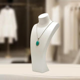 Maxbell Necklace Bust Display Stand Home Organization Shop Necklace Mannequin Holder 18.5cmx10cmx40cm White