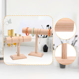 Maxbell Bracelet Holder Rustic Wooden Storage Rack for Hair Ties Scrunchies Business S