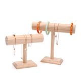 Maxbell Bracelet Holder Rustic Wooden Storage Rack for Hair Ties Scrunchies Business S