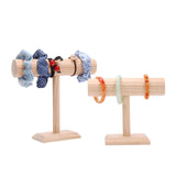 Maxbell Bracelet Holder Rustic Wooden Storage Rack for Hair Ties Scrunchies Business S