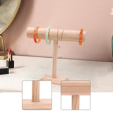 Maxbell Bracelet Holder Rustic Wooden Storage Rack for Hair Ties Scrunchies Business L