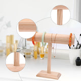 Maxbell Bracelet Holder Rustic Wooden Storage Rack for Hair Ties Scrunchies Business L